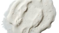 Thick white cream or paste with textured surface and visible brush strokes, suitable for cosmetics, skincare, and beauty product packaging mockups.