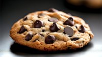 Freshly baked cookie with chocolate chips, perfect for bakery, food photography, dessert menus, and culinary content marketing.