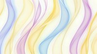 Soft flowing waves in pastel yellow, blue, purple and white create gentle abstract pattern. Seamless repeat design for fabric, wallpaper and surface pattern projects.