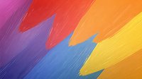Vibrant diagonal brush strokes in purple, red, orange, blue and yellow create dynamic abstract composition with textured paint effect and modern artistic expression.