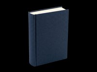 Navy blue hardcover book isolated on transparent background, ready for stickers, print on demand, T-shirt design, clipart, and sublimation projects.