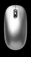 Silver computer mouse with wired connection isolated on transparent background, ready for design use on t-shirts, clipart, stickers, print-on-demand products, and digital designs.