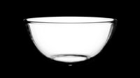 Clear glass bowl isolated on transparent background, ready for t-shirt design, clipart, stickers, print on demand, and sublimation projects.