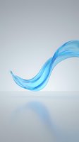Flowing blue translucent wave with smooth curves isolated on white background, suitable for design projects, backgrounds, and digital compositions.