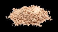 Loose beige cosmetic powder pile isolated on transparent background, ready for T-shirt, sticker, clipart, print on demand, and sublimation design use.