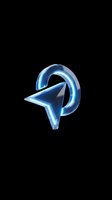 Glowing blue neon navigation arrow with circular ring, isolated on transparent background. Great for t-shirt design, stickers, clipart, sublimation, and print on demand projects.