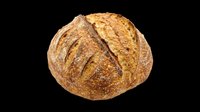 Artisan sourdough bread loaf isolated on transparent background, ready for bakery designs, menus, packaging, t-shirt graphics, print-on-demand products, and culinary marketing materials.