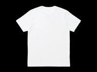 Plain white crew neck t-shirt isolated on transparent background, ready for mockup, print on demand, apparel design, and clothing presentation projects.
