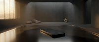Minimalist spa bathroom with sunken soaking tub, warm ambient lighting, stone surfaces, and zen decor for luxury wellness and interior design projects.