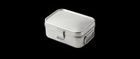 Stainless steel lunch box isolated on transparent background, ready for T-shirt design, clipart, stickers, print on demand, and sublimation projects.