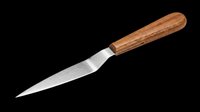 Palette knife with wooden handle isolated on transparent background, ready for clipart, sticker, t-shirt design, sublimation, and print on demand use.