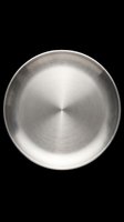 Stainless steel mixing bowl with brushed metal finish, isolated on transparent background, ready for clipart, print-on-demand, sublimation, and design projects.