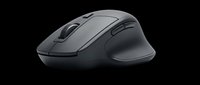 Black ergonomic computer mouse isolated on transparent background, ready for design use on t-shirts, clipart, stickers, print-on-demand products, and sublimation projects.