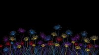 Colorful fireworks display bursting in night sky with vibrant blue purple yellow red explosions creating festive celebration atmosphere against dark background.