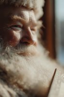 Close-up portrait of smiling elderly Caucasian man with white beard and wrinkles showing joy and wisdom in warm natural lighting for lifestyle content.