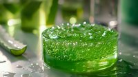 Fresh green aloe vera soap bar with natural bubbles and water drops, perfect for organic skincare and spa products advertising, beauty and wellness concept.