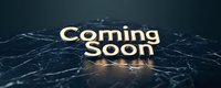 Glowing golden Coming Soon text on dark marble background with dramatic lighting and reflections creates anticipation for product launch or event announcement.