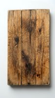 Weathered wooden plank with natural grain texture, dark knots, and aged patina. Rustic wood surface for backgrounds, design elements, flooring, or construction projects.