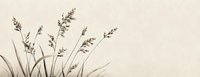 Delicate wild grass silhouettes against neutral beige background, creating minimalist botanical composition for nature-inspired design projects.