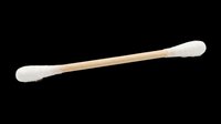 Cotton swab with wooden stick isolated on transparent background, ready for clipart, print-on-demand, sublimation, t-shirt design, stickers, and digital crafts.