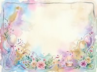 Watercolor floral frame with pastel roses and leaves on soft gradient background for wedding invitations, greeting cards and romantic designs.