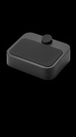 Black compact electronic device with button, isolated on transparent background, ready for clipart, stickers, print on demand, T-shirt design, and digital craft use.