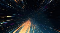 Abstract digital burst with colorful light rays radiating from center creating dynamic motion effect on dark background for modern design projects.