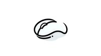 Minimalist black line drawing of an oyster shell with pearl on white background, isolated design element for seafood restaurant branding and marine themes.