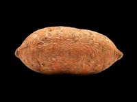 Sweet potato isolated on transparent background, ready for stickers, print on demand, clipart, T-shirt design, and food packaging projects.