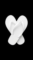 Pair of white flip-flops isolated on transparent background, ready for t-shirt design, clipart, stickers, print-on-demand products and sublimation projects.