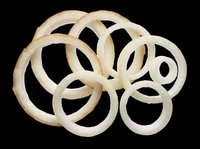 Sliced onion rings isolated on transparent background, ready for clipart, t-shirt design, stickers, print-on-demand products, and sublimation projects.
