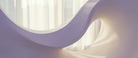Abstract flowing purple and cream waves creating smooth curved forms with soft lighting and minimalist design for modern backgrounds and presentations.