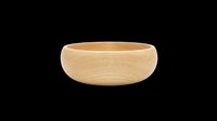 Natural wooden bowl with smooth finish, isolated on transparent background. Ready for design use on t-shirts, clipart, stickers, print-on-demand products, and sublimation projects.