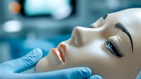 Professional cosmetic lip injection procedure with hyaluronic acid filler performed by skilled practitioner in modern medical clinic for enhanced lip volume.