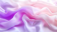 Smooth flowing silk fabric in gentle gradient from purple to pink and white creates soft waves and folds, abstract luxury background for fashion and design projects.