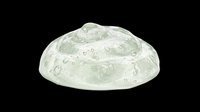Transparent plastic dome lid with water droplets, isolated on transparent background. Ready for design use on product packaging, print-on-demand, clipart, and sublimation projects.