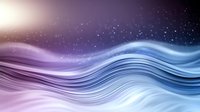 Flowing abstract waves in pink and blue colors with sparkles and light effects on dark background create dreamy cosmic atmosphere for creative designs.