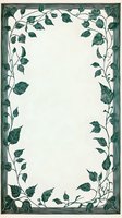 Decorative green ivy leaves frame border on white background, vintage botanical style with climbing vines and detailed foliage. For invitations and design projects.