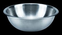 Stainless steel mixing bowl isolated on transparent background, ready for clipart, print-on-demand, sublimation designs, t-shirt graphics, and kitchen product mockups.