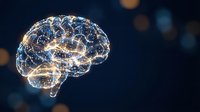 Digital brain with glowing neural networks and connections on dark background for artificial intelligence and technology concepts.