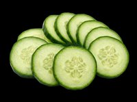Sliced fresh cucumber isolated on transparent background, ready for culinary designs, recipe graphics, food packaging, t-shirt prints, and digital food illustrations.