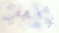 Soft watercolor background with purple and lavender clouds on cream paper texture for artistic projects and creative designs.