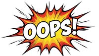 Comic book style explosion burst with OOPS text in bold letters. Colorful pop art speech bubble with radiating lines for graphic design projects.