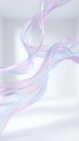 Abstract flowing ribbons in soft pink and blue hues creating elegant curves on light background for modern design projects and creative presentations.