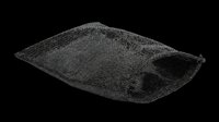 Black mesh drawstring bag isolated on transparent background, ready for T-shirt design, clipart, stickers, print on demand, and sublimation projects.