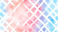 Soft diagonal plaid pattern in watercolor style with white crossing lines and gentle pink to blue gradient creates dreamy abstract background.