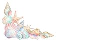 Watercolor seashells and starfish arrangement in pastel colors isolated on white background, suitable for coastal design, invitations, and decorative projects.