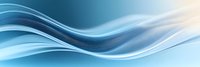 Flowing abstract waves in light blue and white create dynamic motion against gradient background, suitable for modern business presentations and tech designs.