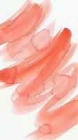 Abstract coral watercolor brush strokes on white background creating organic flowing texture for modern artistic design projects.