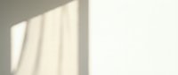 Soft natural light casting shadows through sheer curtain fabric onto neutral wall surface, creating minimalist aesthetic for interior design and home decor projects.